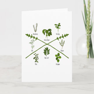 Tarjeta Hierbas botánicas Regalo herbático Jardín Cumpleañ