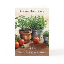 Hierbas y tomates eligen el cumpleaños de papá de 