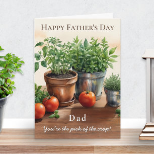 Tarjeta Hierbas y Tomates La Mejor Elección Día del Padre