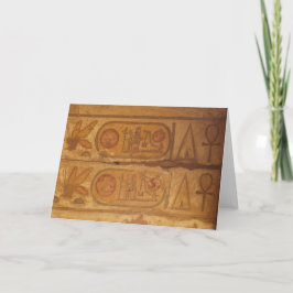 Tarjeta Hieroglíficos faraónicos, imagen del templo de Kar