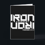 Tarjeta Hierro Afila Hierro Proverbios 27_17 Versículo Bíb<br><div class="desc">Hierro Afila Hierro Proverbios 27_17 Versículo Bíblico Cristiano</div>