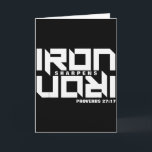 Tarjeta Hierro Afila Hierro Proverbios 27_17 Versículo Bíb<br><div class="desc">Hierro Afila Hierro Proverbios 27_17 Versículo Bíblico Cristiano</div>