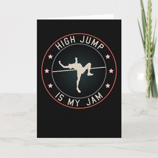 Tarjeta High Jump High Jumper Gift Athletics Retro (Anverso)