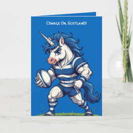 Tarjeta Highland Charge Unicorn Rugby Pride