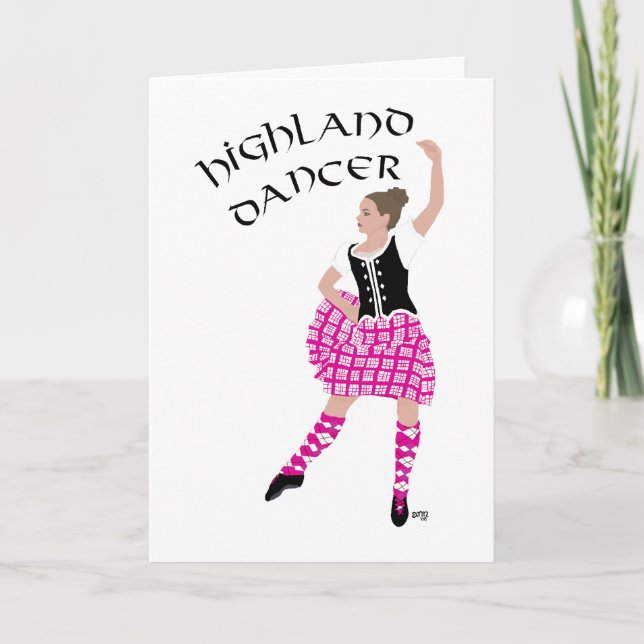 Tarjeta Highland Dancer Pink (Anverso)