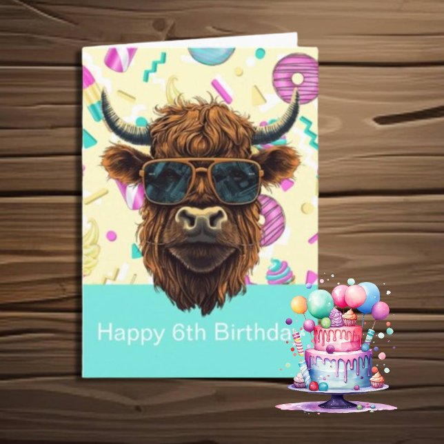 Tarjeta Highland Guay Cow FELPY BIRTHDAY (Subido por el creador)