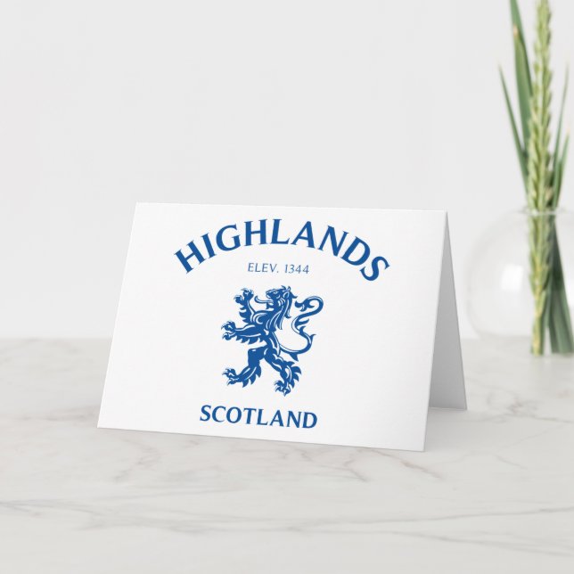 Tarjeta HIGHLANDS Escocia (Anverso)
