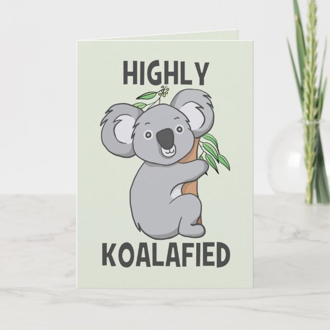 Tarjeta Highly Koalafied Koala (Anverso)