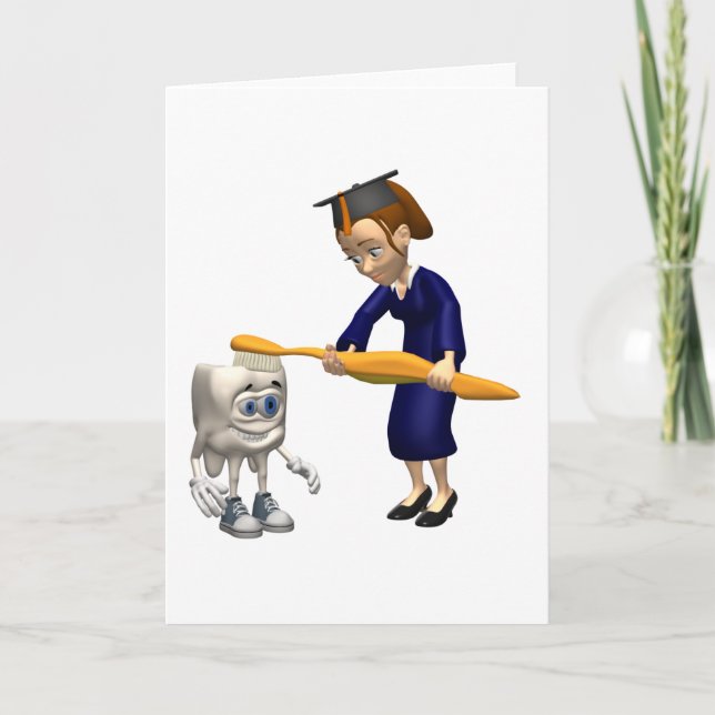 Tarjeta Higiene dental o regalos de graduación para dentis (Anverso)