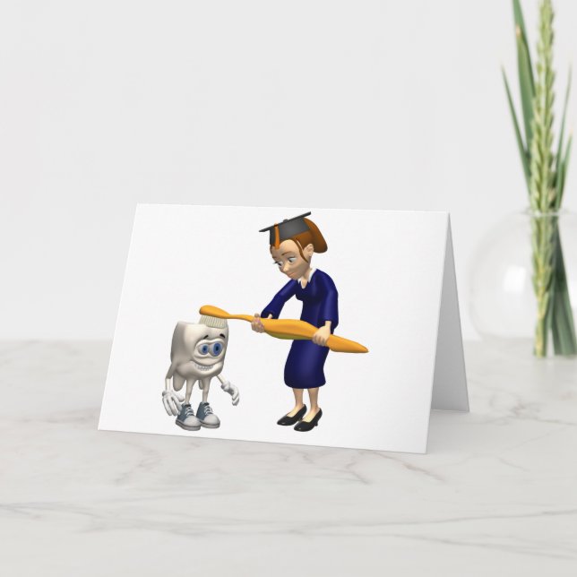 Tarjeta Higiene dental o regalos de graduación para dentis (Anverso)