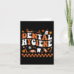 Tarjeta Higiene Dental Retro Groovy Higienista Dentista Ot