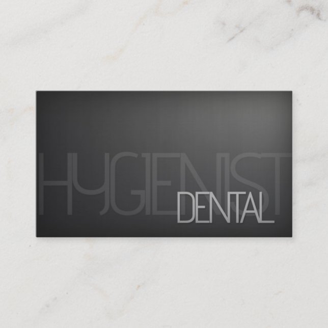 Tarjeta higiénica dental simple de patrón plateado (Anverso)