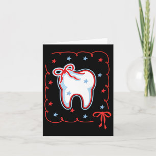 Tarjeta Higienista dental 4 de julio Coquett Dentista Amer