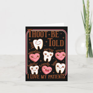 Tarjeta Higienista Dental Día de San Valentín Equipo de De