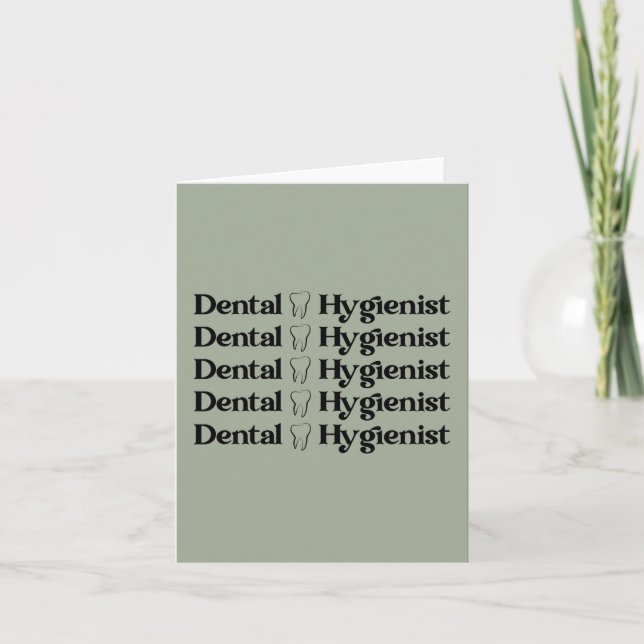 Tarjeta Higienista dental | RDH Dentist Dental gifts (Anverso)
