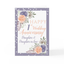 Hija 1er aniversario Boda Flor púrpura