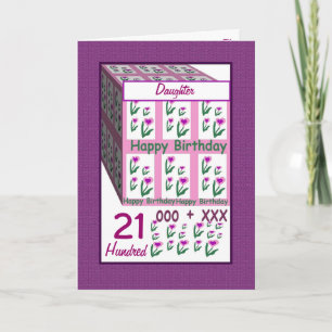 Tarjeta HIJA - 21ro cumpleaños feliz