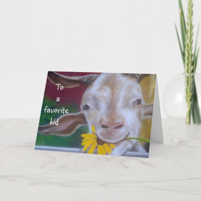 TARJETA HIJA A UN NIÑO FAVORITO (Anverso)