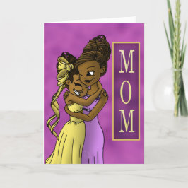 Tarjeta Hija afroamericana y madre