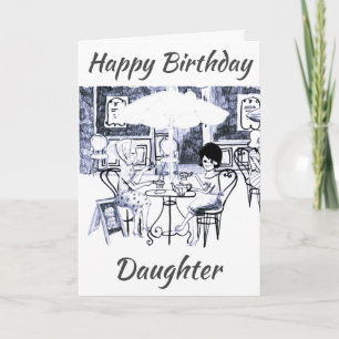 TARJETA **HIJA** "AMOR DE CUMPLEAÑOS" DE USTED "MAMÁ"
