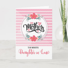 Tarjeta Hija bajo la ley en el Día de la Madre