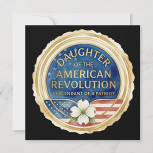 Tarjeta Hija de la Revolución Americana Patriota USA