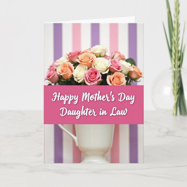 Tarjeta Hija de Lovely Roses (Anverso)