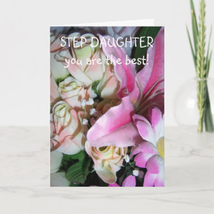 Tarjeta Hija de paso personalizada Floral Cumpleaños