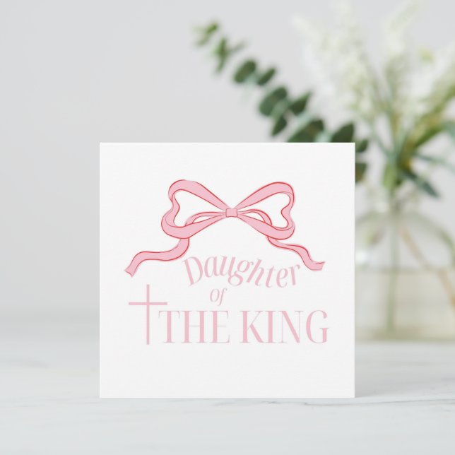 Tarjeta hija de postales cristiana Coquette Bow ro (Anverso de pie)