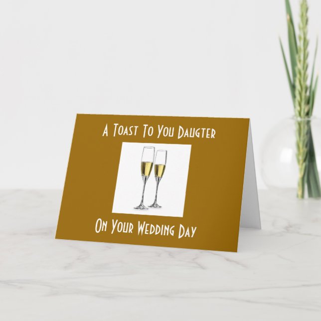 TARJETA HIJA DE TOAST EN EL DÍA DE LA BODA (Anverso)