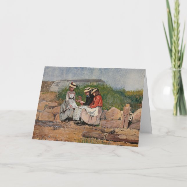 Tarjeta Hija de un pescador | Winslow Homer (Anverso)