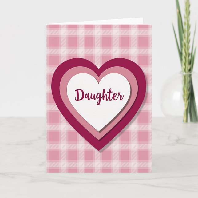 Tarjeta Hija del Corazón Magenta (Anverso)