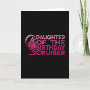 Tarjeta Hija del crucero de cumpleaños divertido crucero v