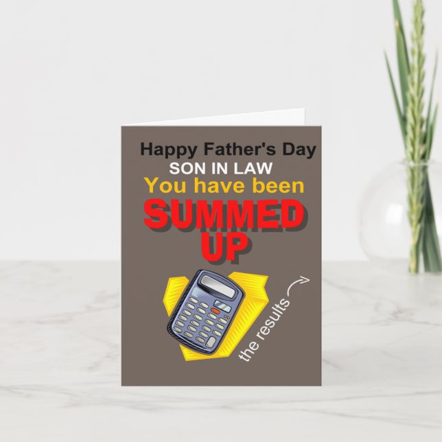 Tarjeta Hija del día del padre en la ley (Anverso)