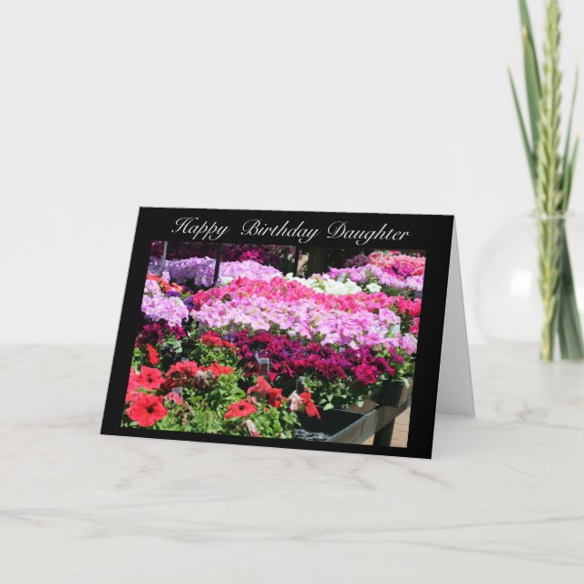 Tarjeta hija del feliz cumpleaños (Anverso)