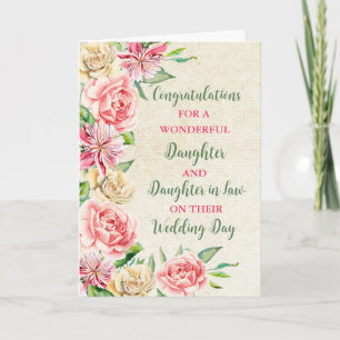 Tarjeta Hija e hija en la ley felicitaciones