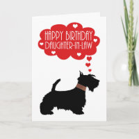 Hija en La Birthday Scottish Terrier Silhouett