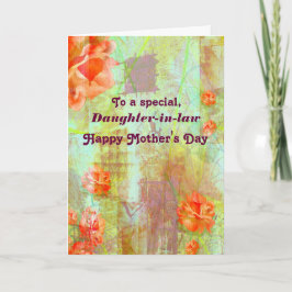 Tarjeta Hija en la ley / Feliz Día de la Madre - Flores