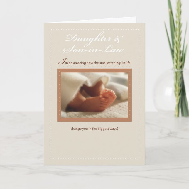 Tarjeta Hija, enhorabuena conocida de encargo del yerno (Anverso)