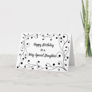 TARJETA "HIJA ESPECIAL" "CUMPLEAÑOS" ESPECIALES DESEOS PAR