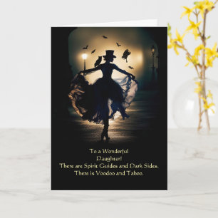 Tarjeta Hija Feliz Bruja Halloween Voodoo