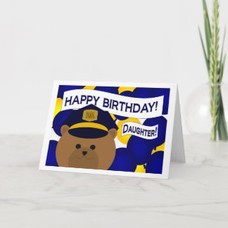 Tarjeta Hija - ¡Feliz cumpleaños, héroe de policía!