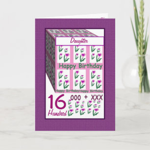 Tarjeta HIJA - Feliz cumpleaños número 16