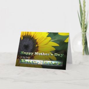 Tarjeta Hija Girasol Feliz Día de la Madre