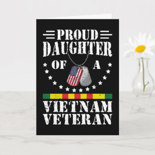 Tarjeta Hija Orgullosa De Un Veterano De Vietnam Regalo Pa