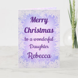 Tarjeta Hija personalizada de Feliz Navidad