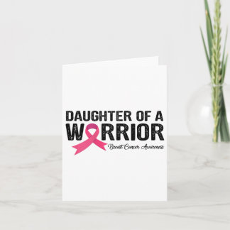Tarjeta Hija Rosa De Cinta De Un Guerrero Que Cáncer De Ma