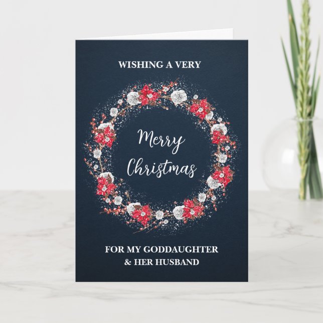 Tarjeta Hija Rusa y su marido Feliz Navidad (Anverso)
