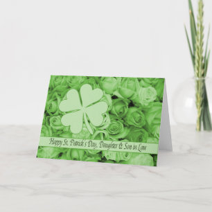 Tarjeta Hija y esposo rosas irlandeses de St. Patrick