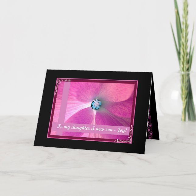 Tarjeta HIJA y NUEVO HIJO - Boda felicitaciones (Anverso)